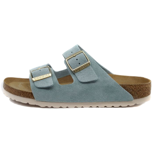 Birkenstock Arizona Soft Footbed Light Blue Suede Sandal