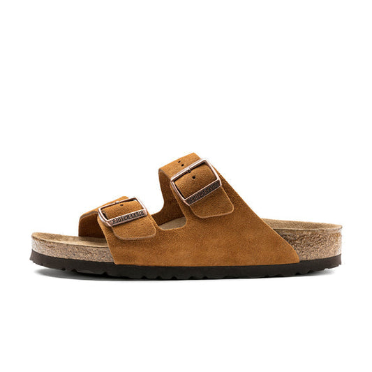 Birkenstock Arizona Soft Footbed Mink Suede Sandal