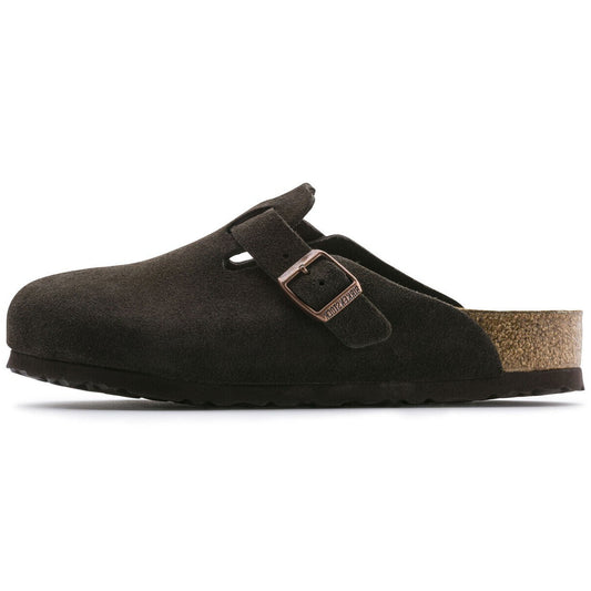Birkenstock Boston Soft Footbed Suede Leather Mocha
