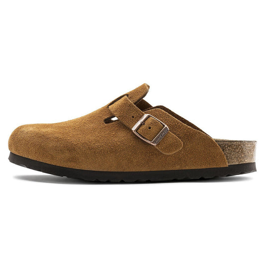 Birkenstock Boston Soft Footbed Suede Leather Mink