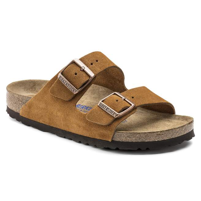 Birkenstock Arizona Soft Footbed Mink Suede Sandal