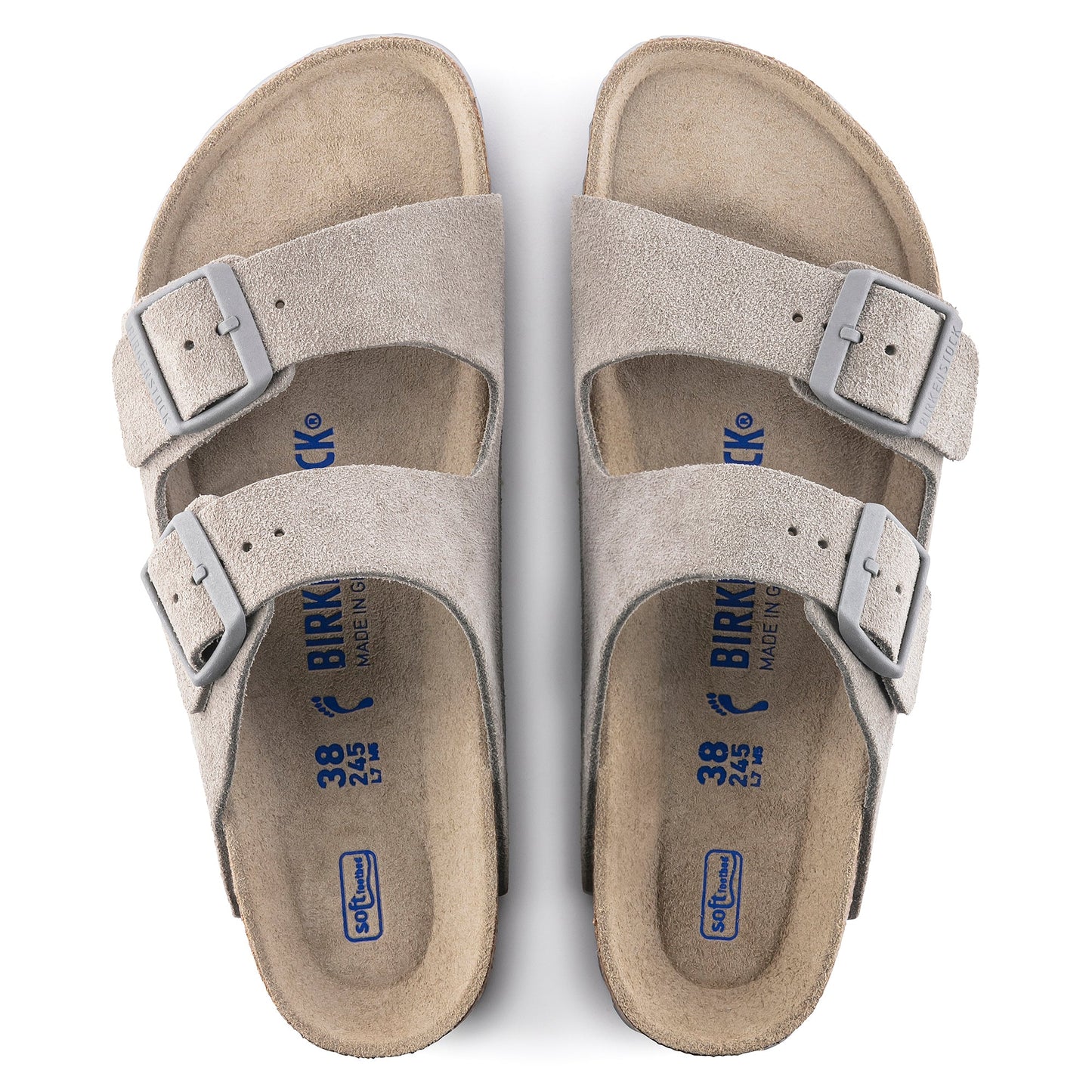 Birkenstock Arizona Soft Footbed Stone Coin Suede Sandal