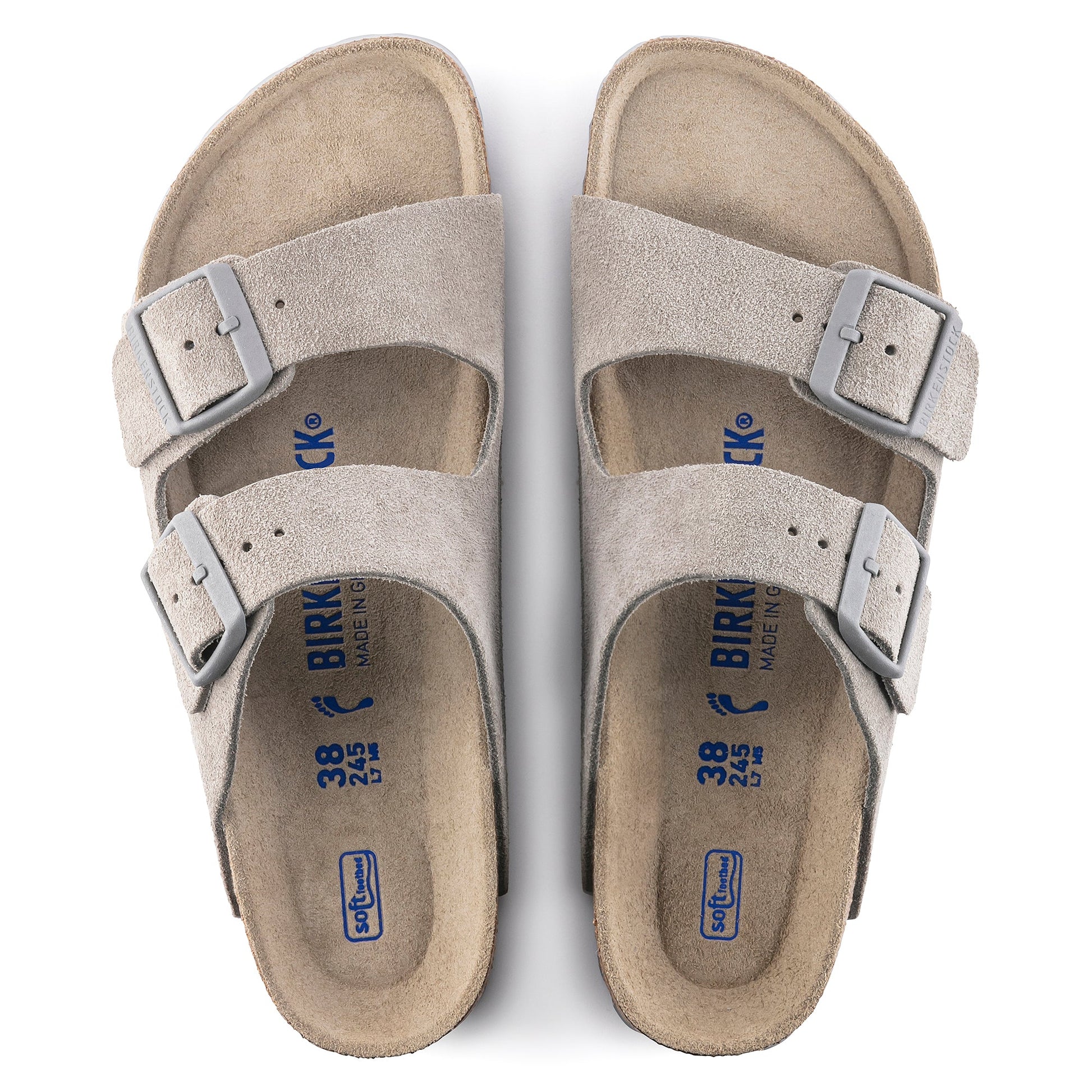 Birkenstock Arizona Soft Footbed Stone Coin Suede Sandal
