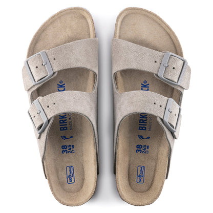 Birkenstock Arizona Soft Footbed Stone Coin Suede Sandal