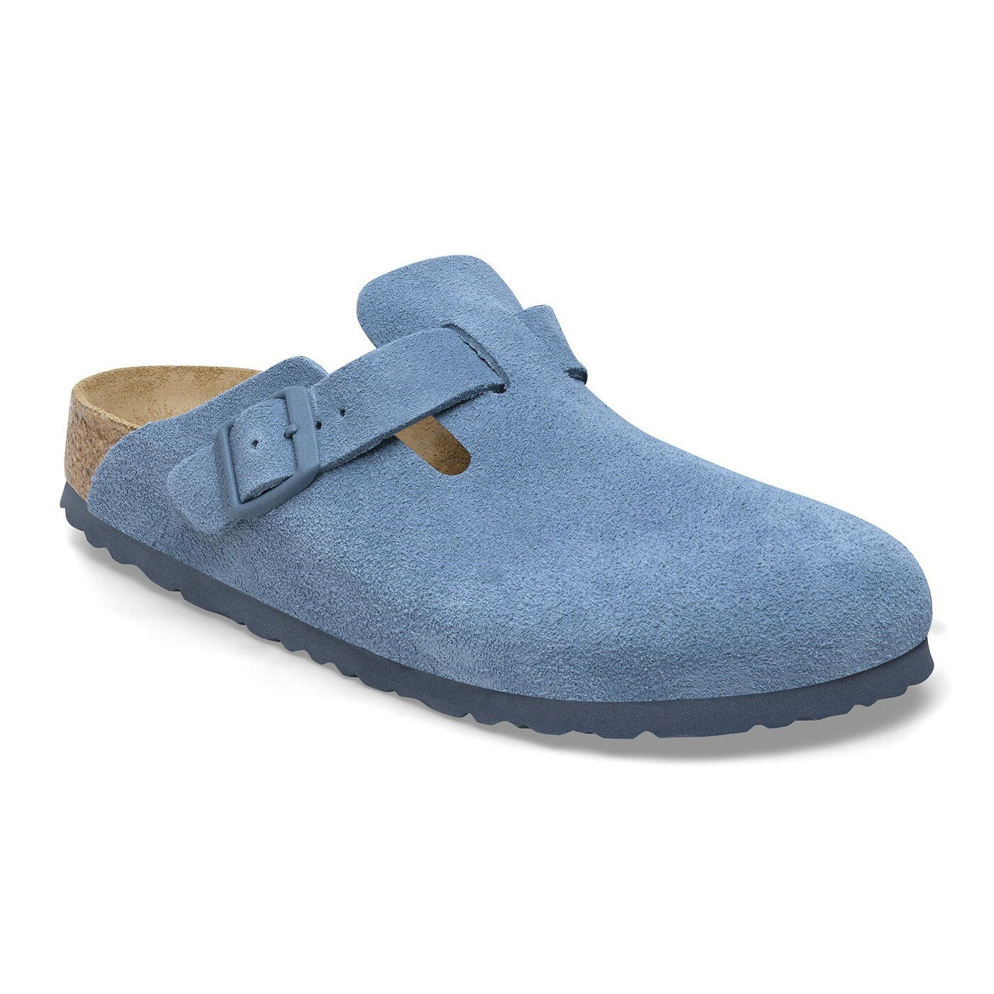Birkenstock Boston Soft Footbed Suede Leather Elemental Blue