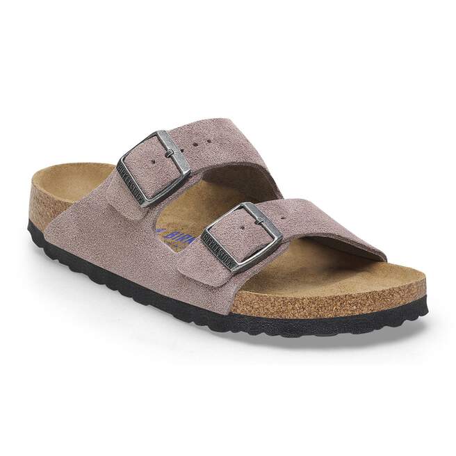 Birkenstock Arizona Soft Footbed Faded Purple Suede Sandal