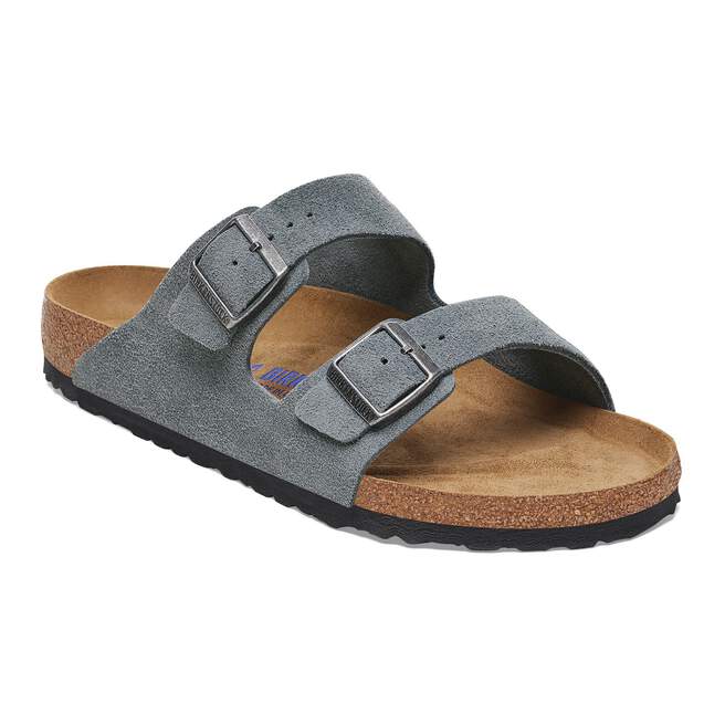 Birkenstock Arizona Soft Footbed Basalt Gray Suede Sandal