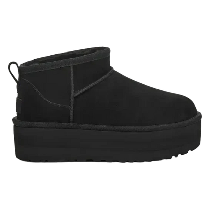 Damen Plateau-Boots mit warmem Futter - Schwarz