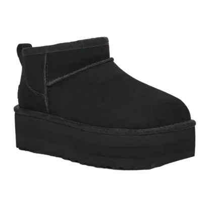 Damen Plateau-Boots mit warmem Futter - Schwarz