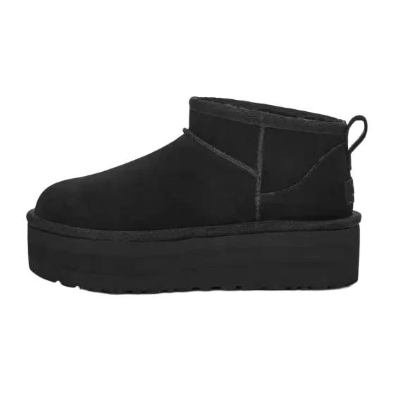 Damen Plateau-Boots mit warmem Futter - Schwarz