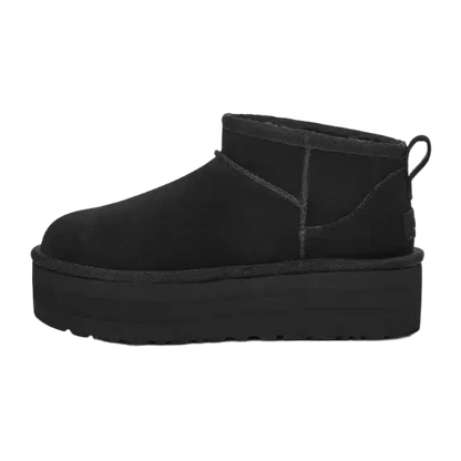 Damen Plateau-Boots mit warmem Futter - Schwarz