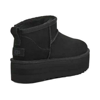 Damen Plateau-Boots mit warmem Futter - Schwarz