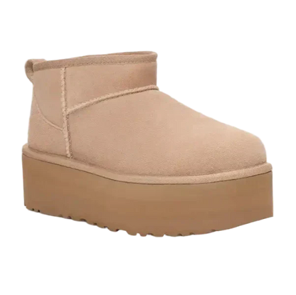 Damen Plateau-Boots mit warmem Futter - Sand