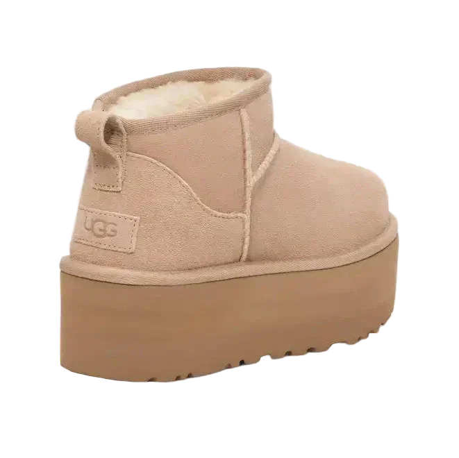 Damen Plateau-Boots mit warmem Futter - Sand