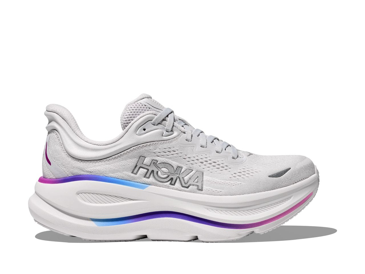 HOKA Bondi 9 Cosmic Grey White Sneaker