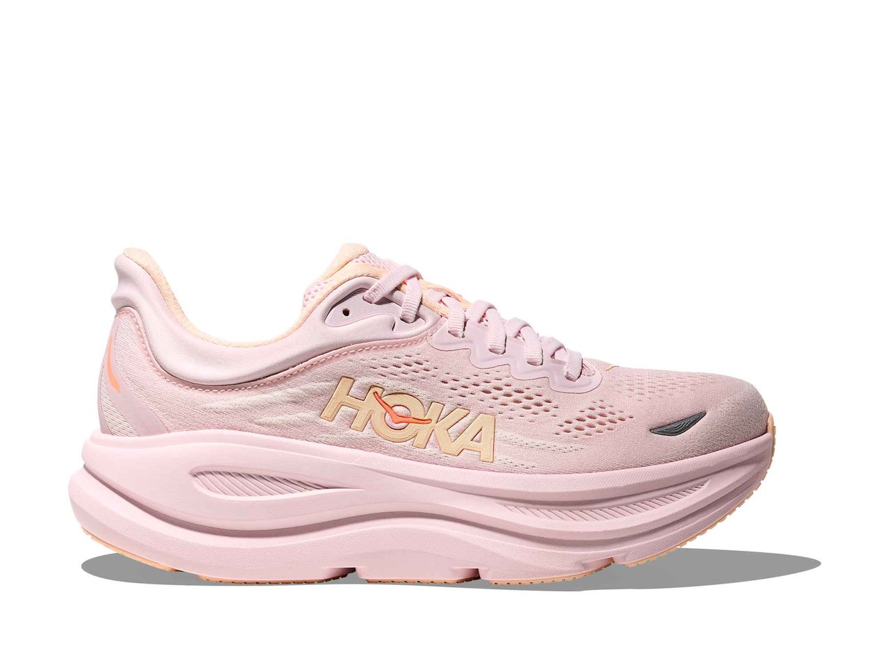 HOKA Bondi 9 Lilac Cream Tangerine Glow Sneaker
