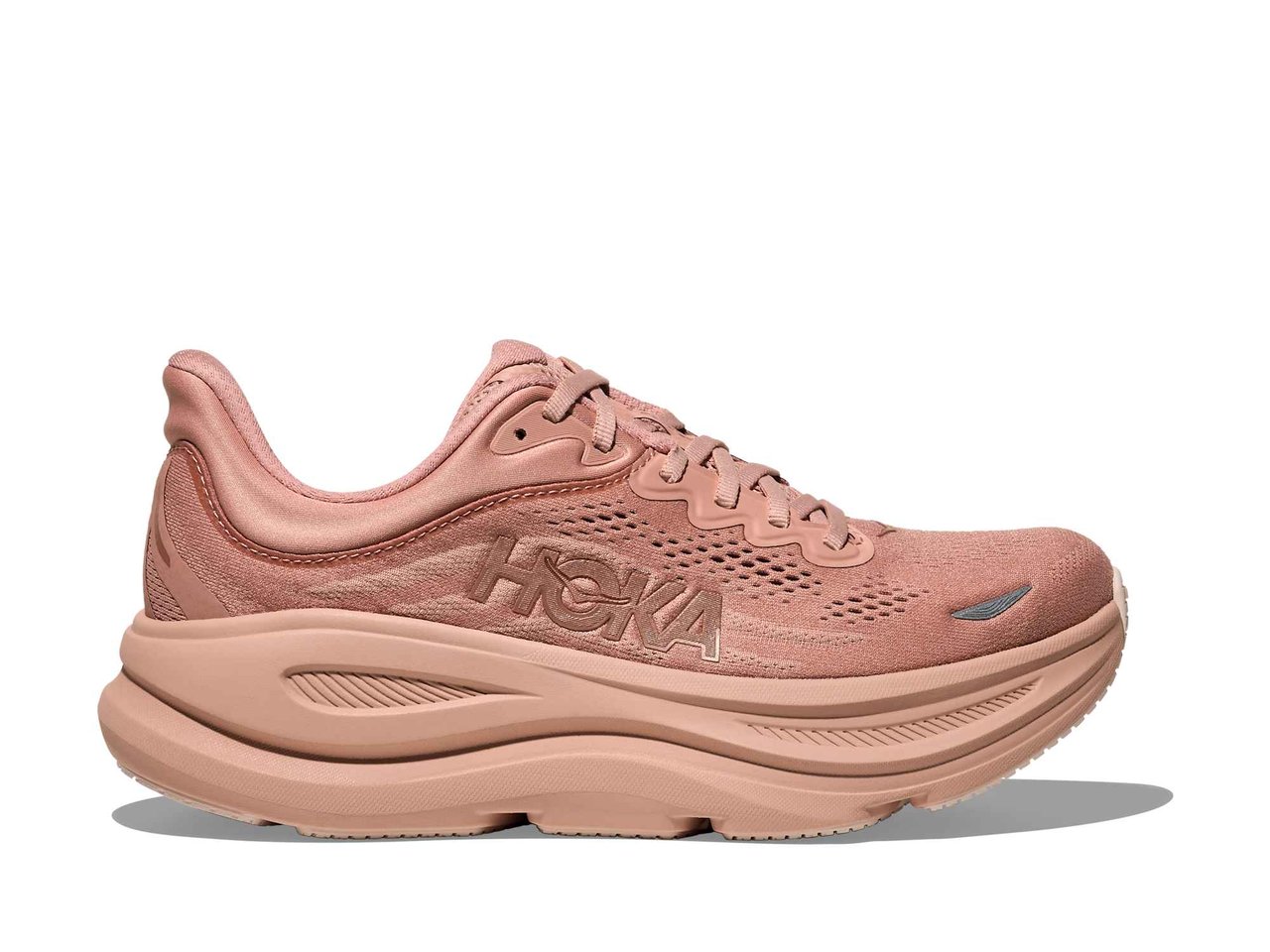 HOKA Bondi 9 Sienna Rose Gold Sneaker