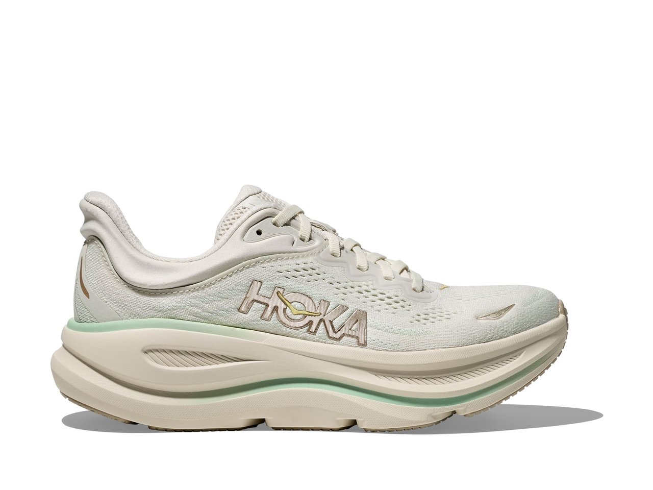 HOKA Bondi 9 Truffle Salt Sea Glass Sneaker