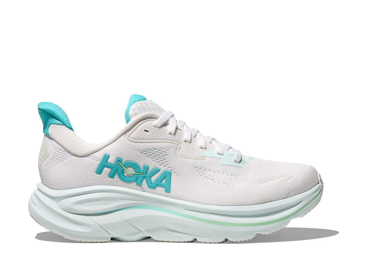 HOKA Clifton 10 White-Light Blue Sneaker