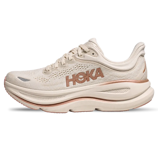 HOKA Bondi 9 Oat Milk Rose Gold Sneaker
