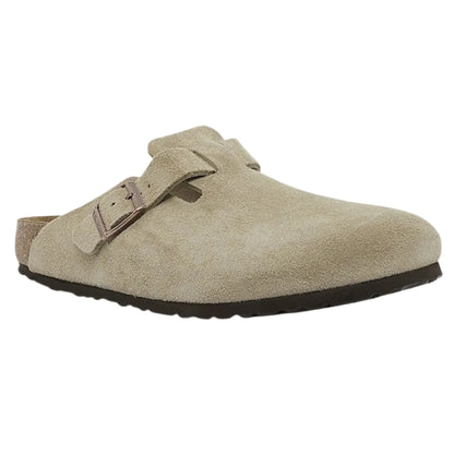 Birkenstock Boston Soft Footbed Suede Leather Nude