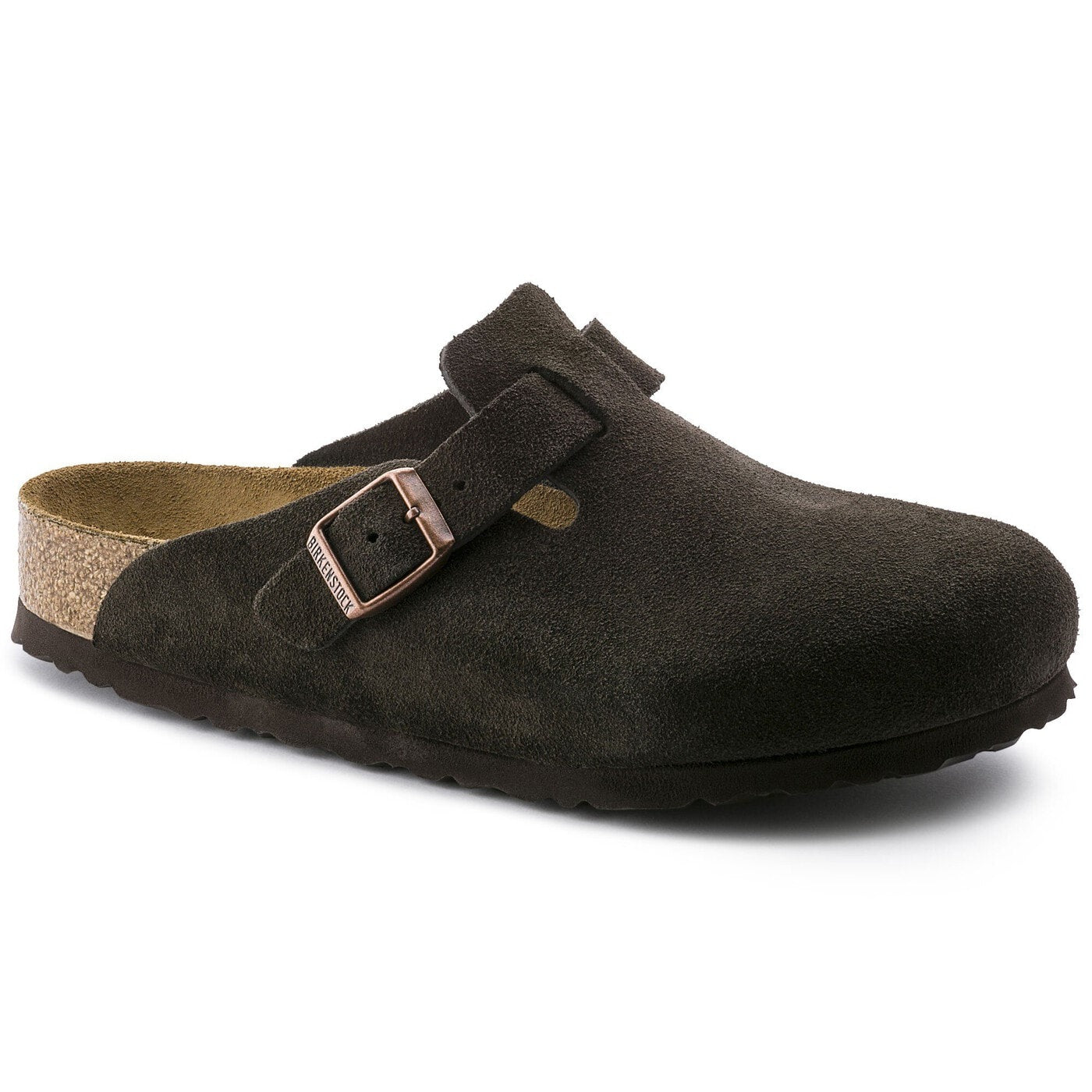 Birkenstock Boston Soft Footbed Suede Leather Mocha