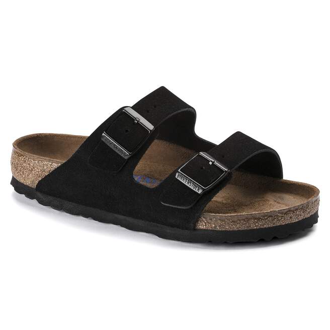 Birkenstock Arizona Soft Footbed Black Suede Sandal