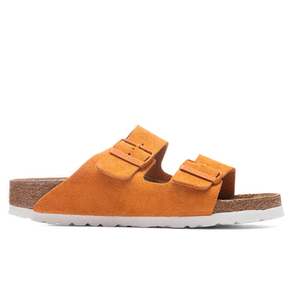 Birkenstock Arizona Soft Footbed Russet Orange Suede Sandal