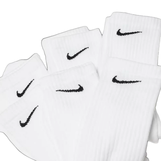 Nike Everyday Cushioned Training Crew Socks Men’s White 6-Pack