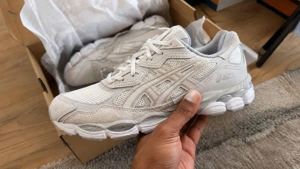 Customer image featuring ASICS GEL-NYC Cream Cloud Grey