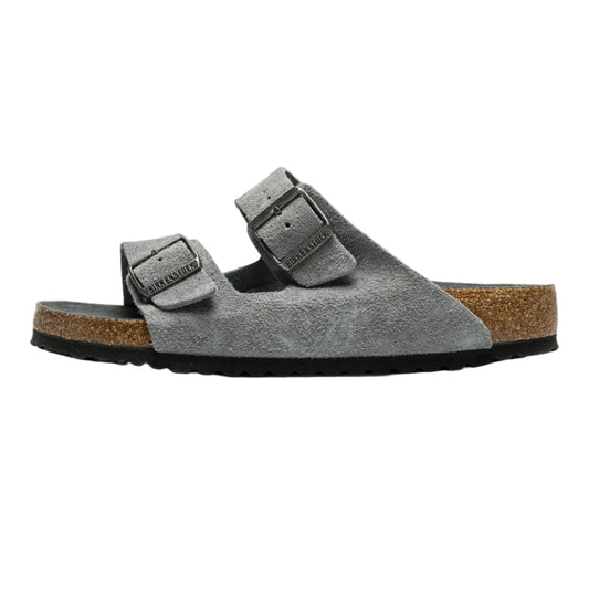 Birkenstock Arizona Soft Footbed Basalt Gray Suede Sandal