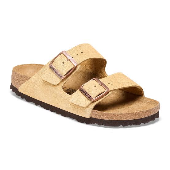 Birkenstock Arizona Latte Cream Suede Sandal