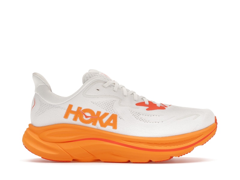 HOKA Clifton 10 White-Orange Sneaker